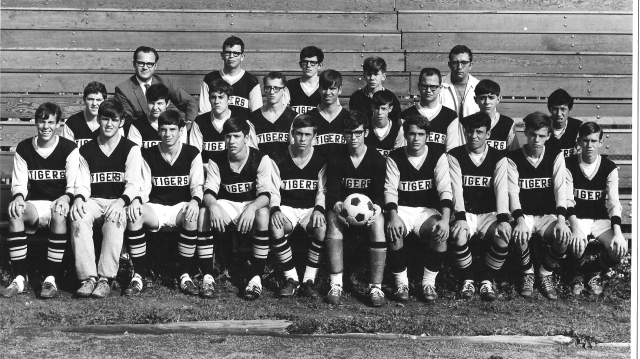 The 1970 CFHS Soccer Team.  I admit I can only recognize some of the players here...Max Kackstetter, Barry Fetterman, Phil Iffland, Bill Brennan, John Naska and Coach Wendel.  Can anyone name the rest?